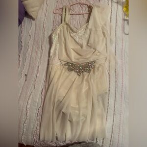 Weissman “Hand to Hold” Sparkling Cream Dance Costume. XLC. Excellent condition.
